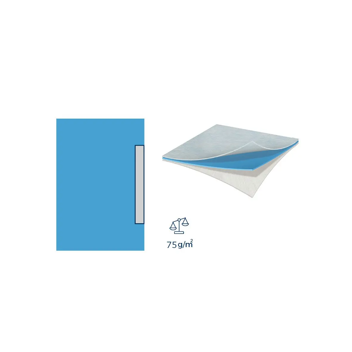 Rusko operacne 3-vrstvove adhezivne 75x90cm